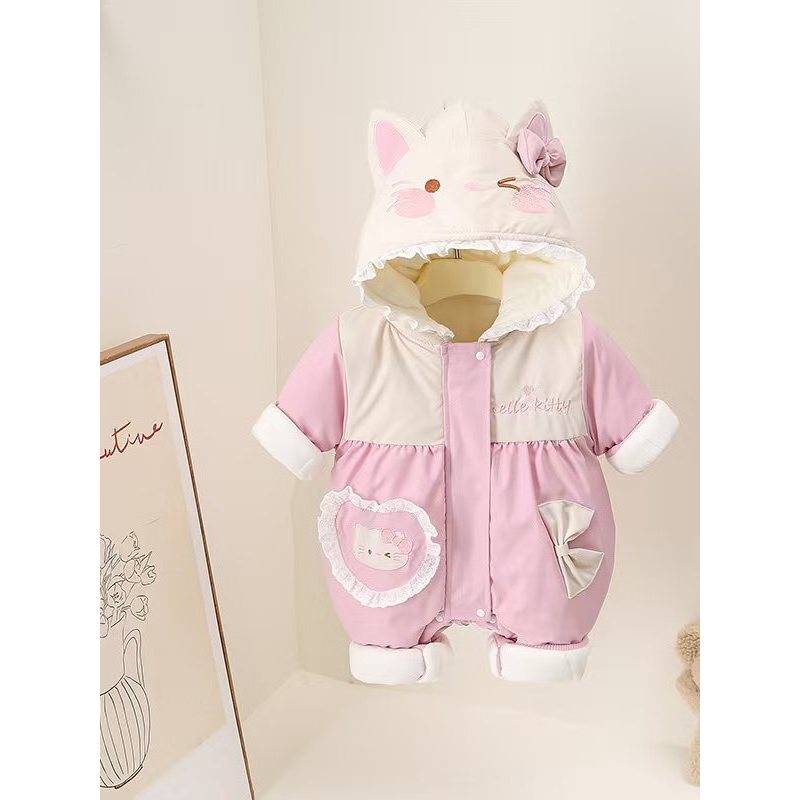 Feminino bebê roupas de inverno roupas de algodão abraço roupas macacão bonito novo estilo roupas de bebê moda princesa 