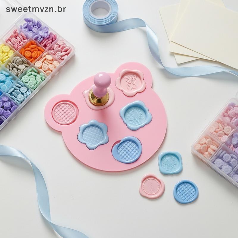 sweetmvzn Selo De Cera Almofada De Molde De Silicone 25mm Fixador De Forma Para Selar Envelope De Casamento Artesanal BR