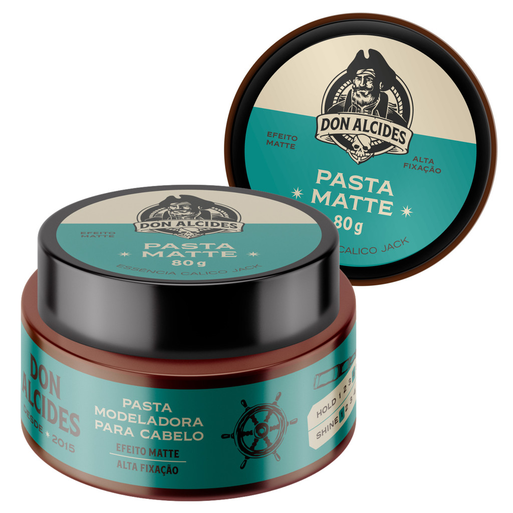 Pasta Pomada Cera Modeladora Cabelo Matte Calico Jack Don Alcides
