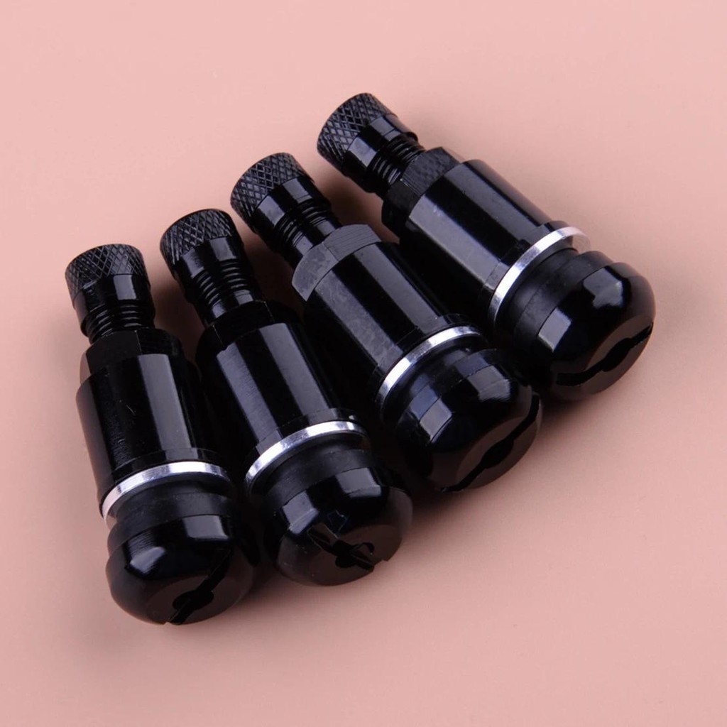 4 Pçs Preto Liga De Alumínio Carro Motocicleta Bicicletas Universal 11.3mm Aro Pneu Roda Haste Válvula