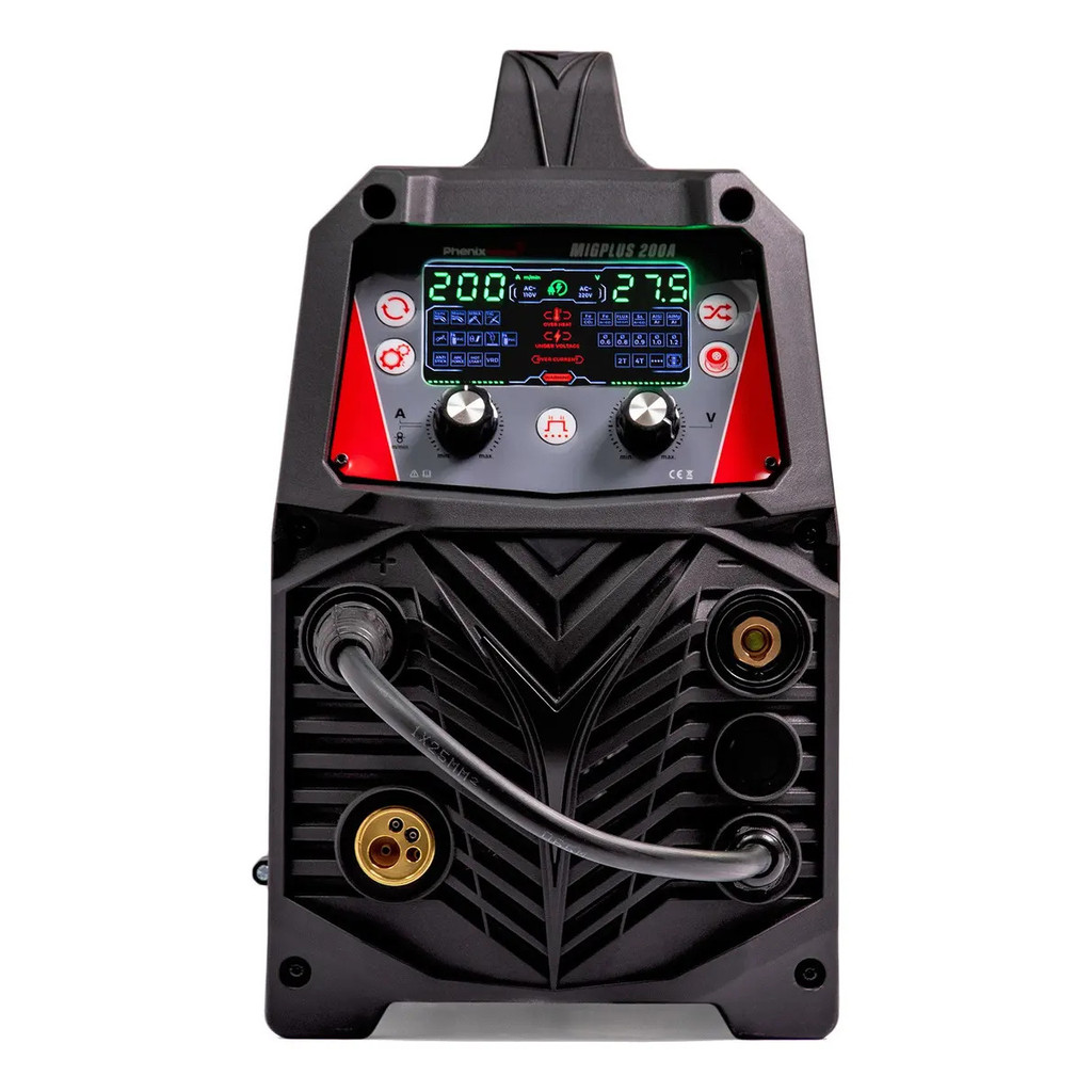 Inversora De Solda Mig Tig Sinérgica Mma 200 Amp Phenixweld Cor Cinza Frequência 50hz 60hz