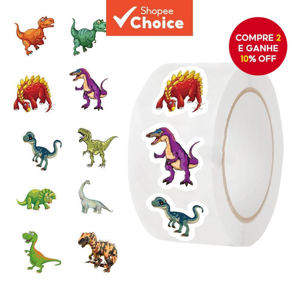 500Pcs Autocolantes Dinossauro Cartoon Série Sticker Grafite Decorativos para Malas, Capacete, Laptop e Skateboard