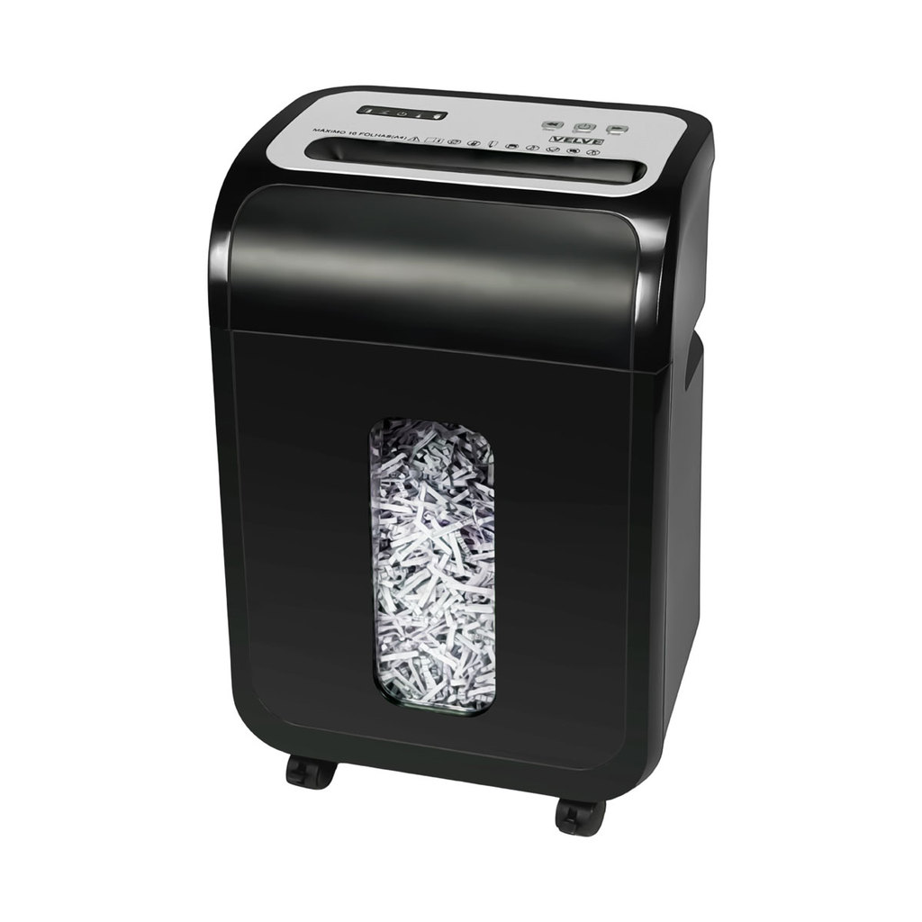 Fragmentadora 16 Folhas Papel Cartão 20L Com Rodinha Trituradora Picotadora VELVE FR4