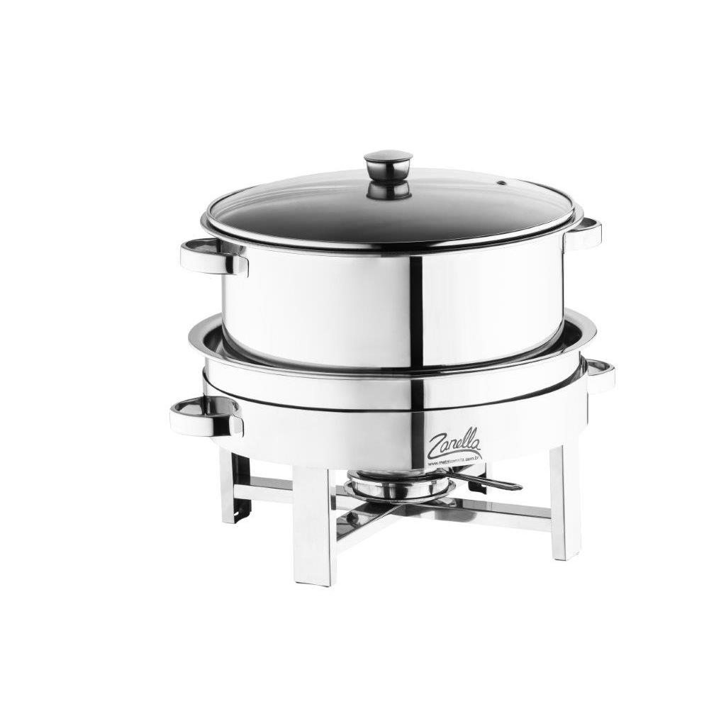 Rechaud 6,5 L Banho Maria Com Tampa Buffet Festa Redondo