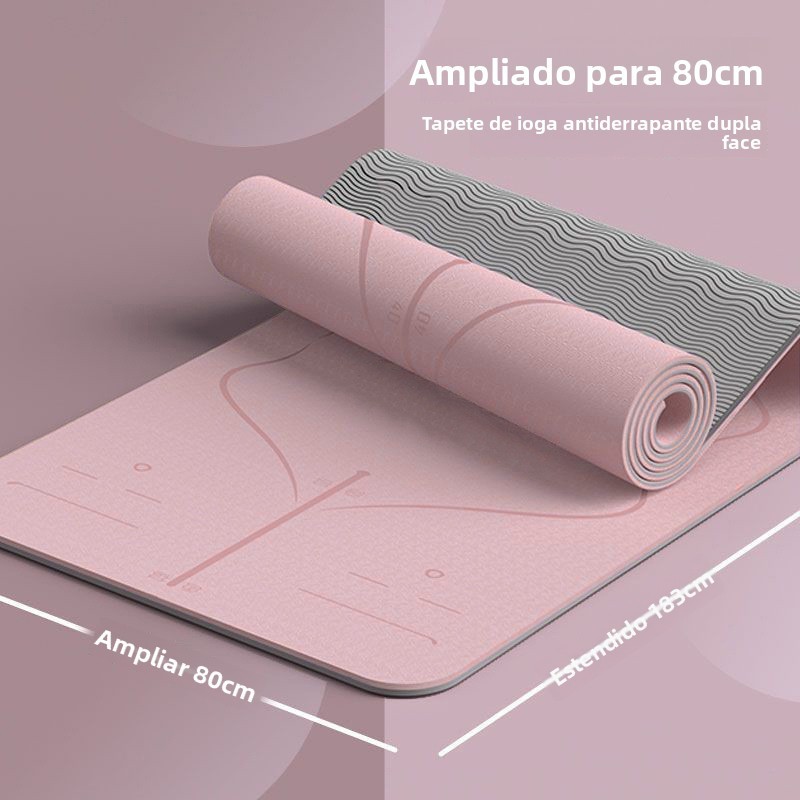 Tapete de Yoga Profissional Antiderrapante Ecológico Não Tóxico à Prova de Som Absorção de Choque para Homens e Mulheres