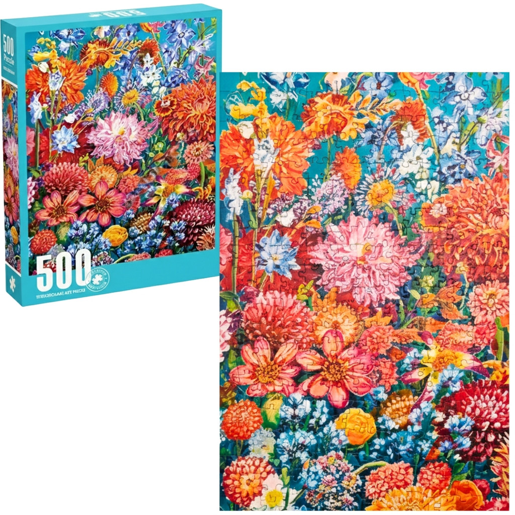 Quebra Cabeça Flores da Primavera 500 Peças Premium Textura Sedosa - Castela