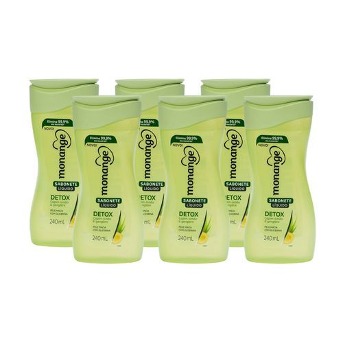 Kit Sabonete Líquido Detox 240ml - 6 unidades em Oferta na Shopee