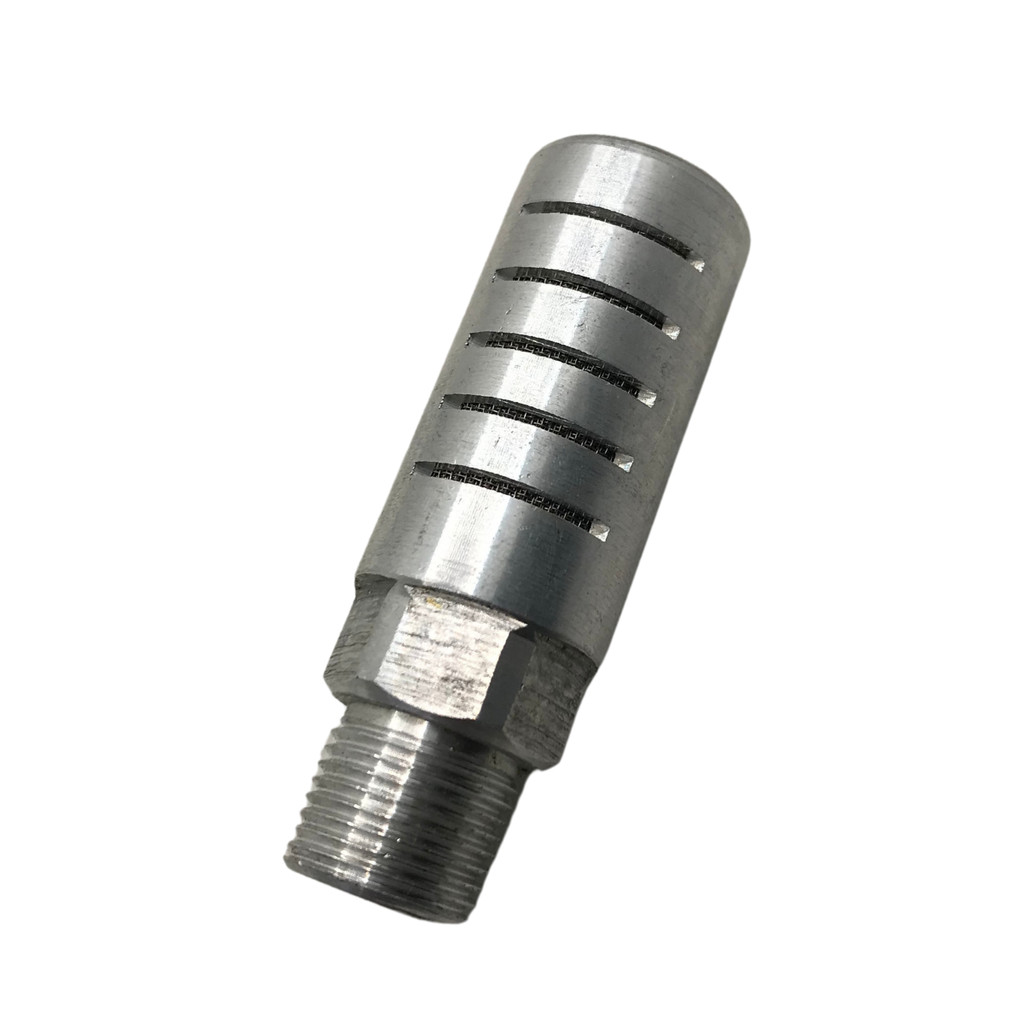 Silenciador pneumático charuto alumínio rosca 1/8 bsp