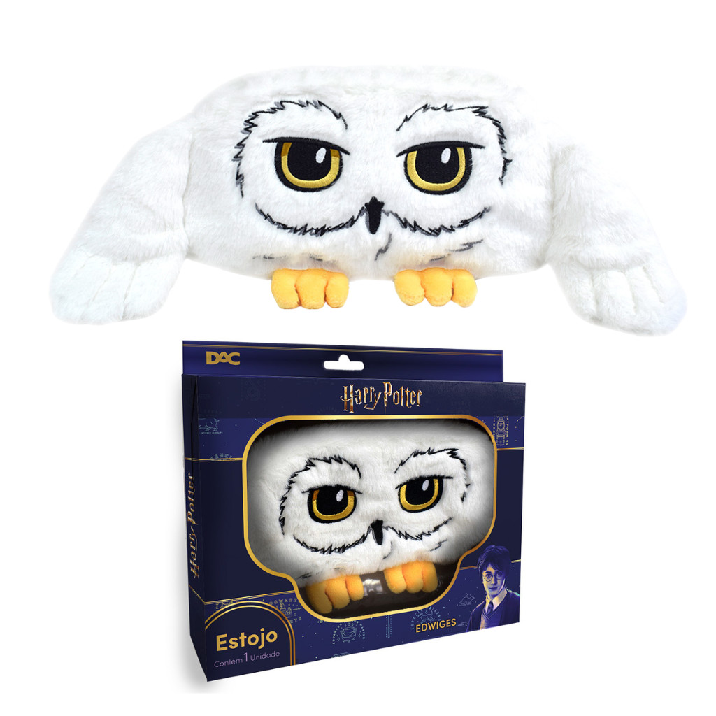 Estojo Fluffy Pelúcia Coruja Edwiges Harry Potter - DAC em Oferta na Shopee