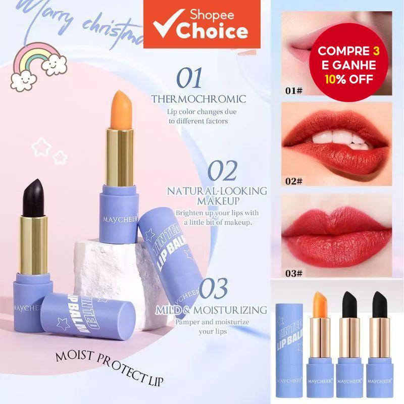 Bálsamo Labial Nutritivo, Rico em Umidade e de Cor Duradoura Que Muda com O tempo em Oferta na Shopee