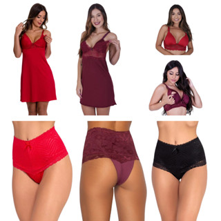 Kit Amamentação 2 Camisolas + 2 Sutiã Amamentação Com Bojo ou Sem Bojo + 3 Calcinha Pós Parto em Oferta na Shopee