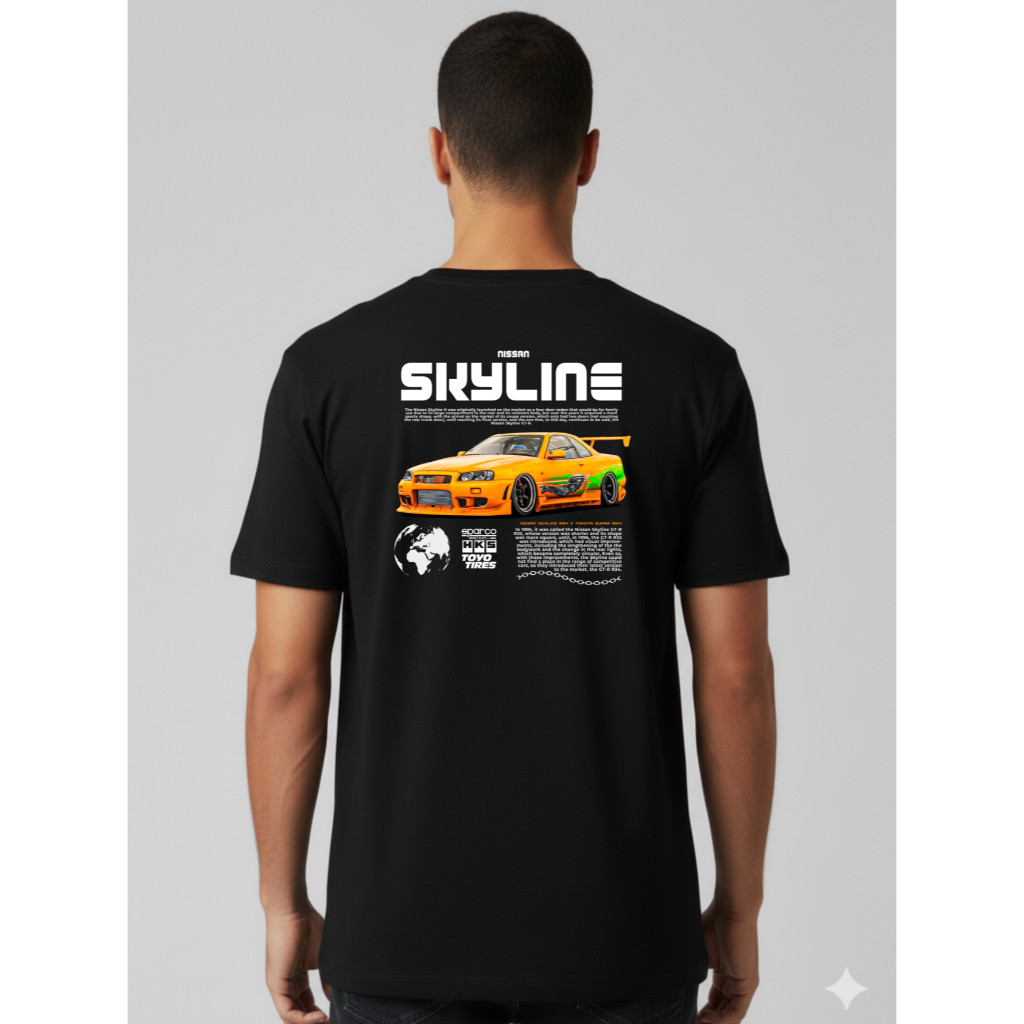 Camiseta Exclusiva Skyline Carros Furiosos Envio Em Até 4 Horas Envio Relâmpago
