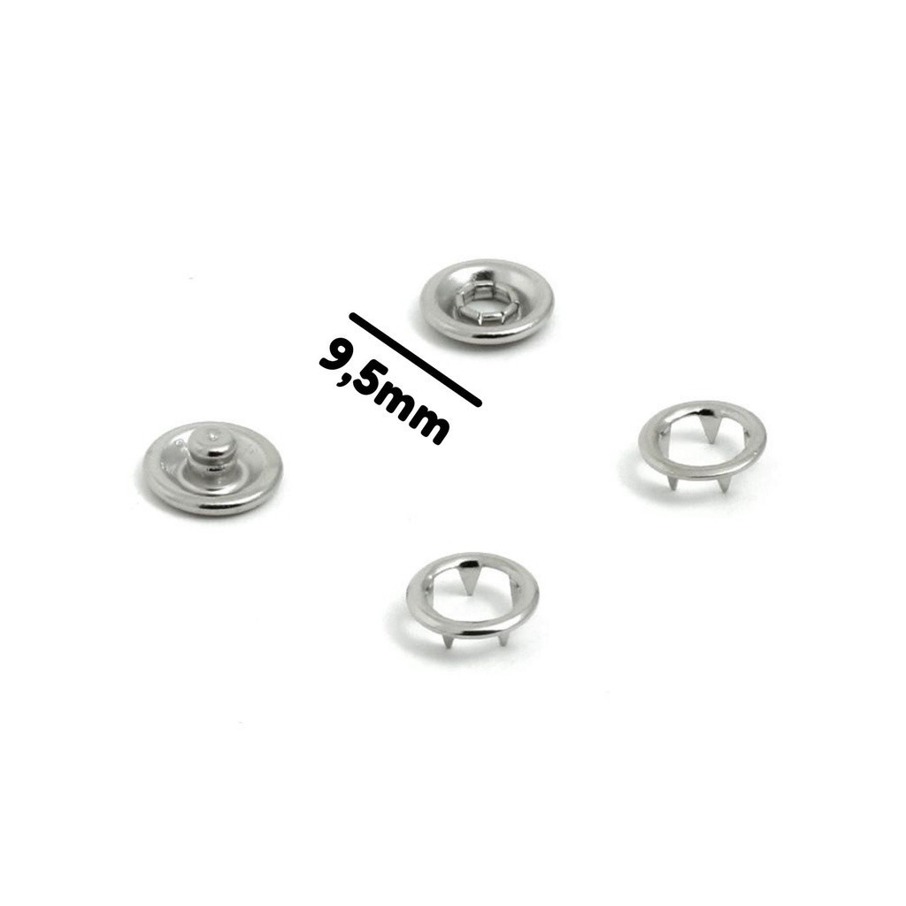 Botão De Pressão de Metal Tic Tac , N. 35  Arinho 50 Pçs Ideal Para Roupas Confecçoes