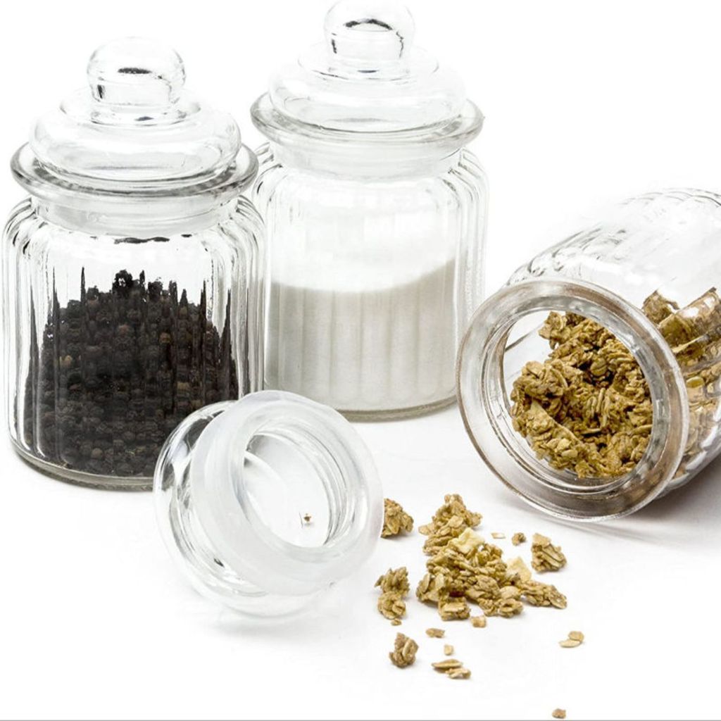 KIT 10 Potes Tampa Hermética Temperos Balas Em Vidro VELAS em Oferta na Shopee