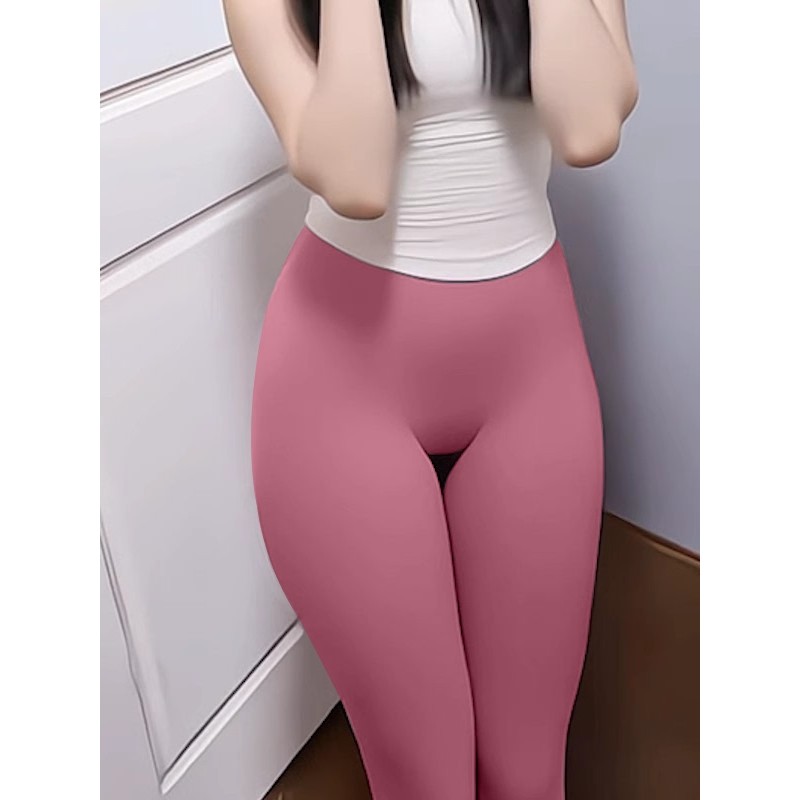 Rosa mais magro olhar estreito barriga tubarão calças 2025 novo estilo cintura alta calças magras femininas tornozelo co