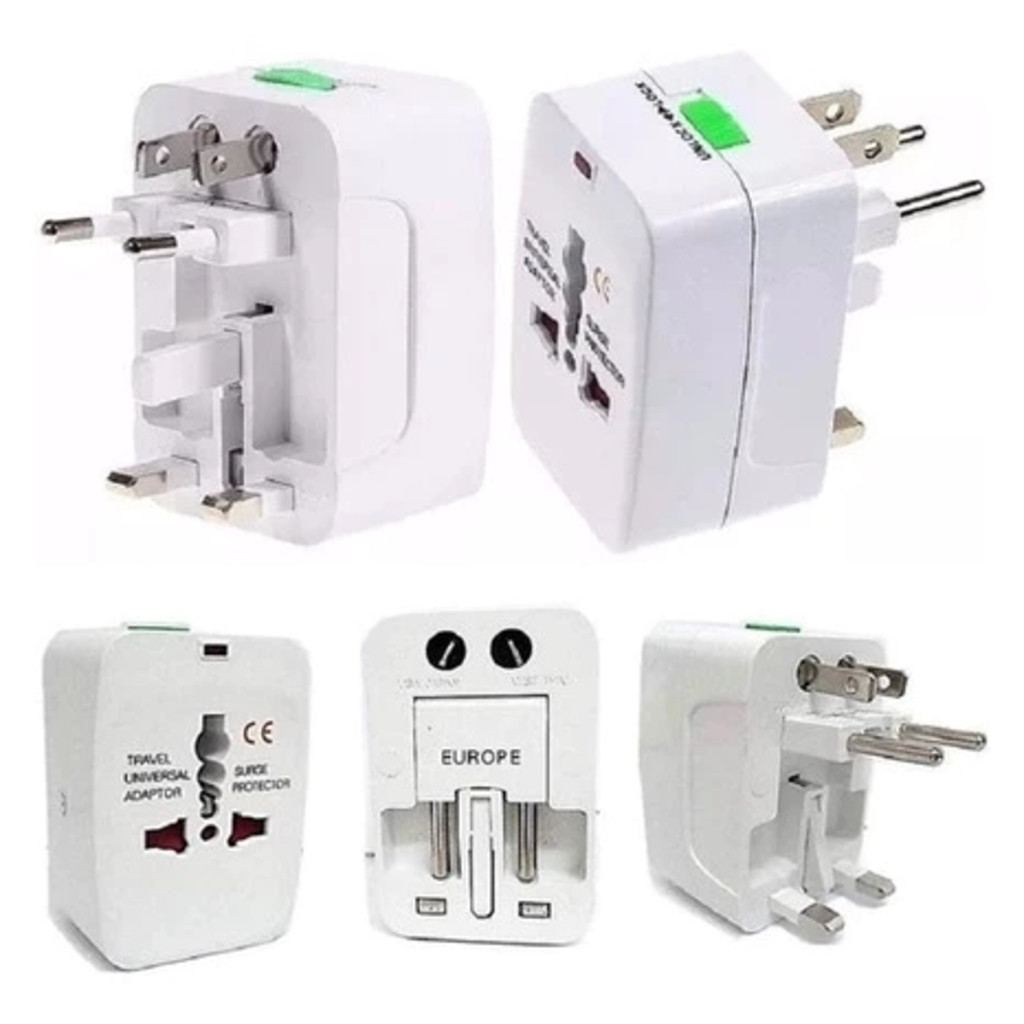 Adaptador de Tomada Internacional Universal Para Viagem Com Proteção Contra Surto Elétrico