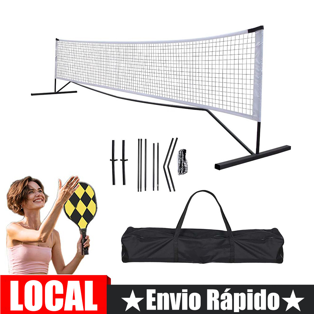 rede pickleball portatil acompanha bolsa de transporte fácil