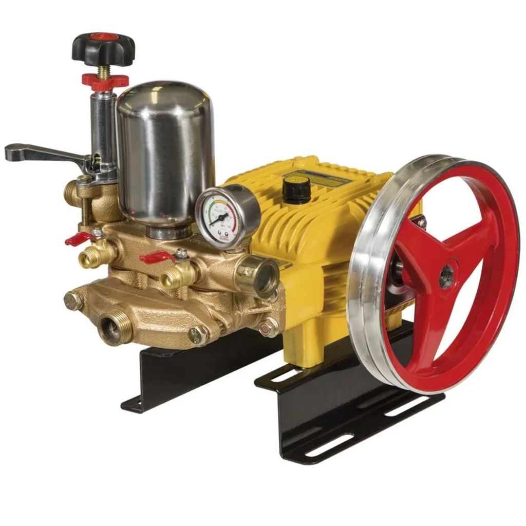 Bomba Pulverizadora Agrícola Matsuyama 14-22 L/min 1200 RPM com Pistão Inox e Manômetro