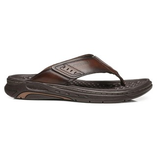 Chinelo Masculino Pegada Ref 134551 Original Amortech Fascite Plantar Confortável Couro Macio Leve