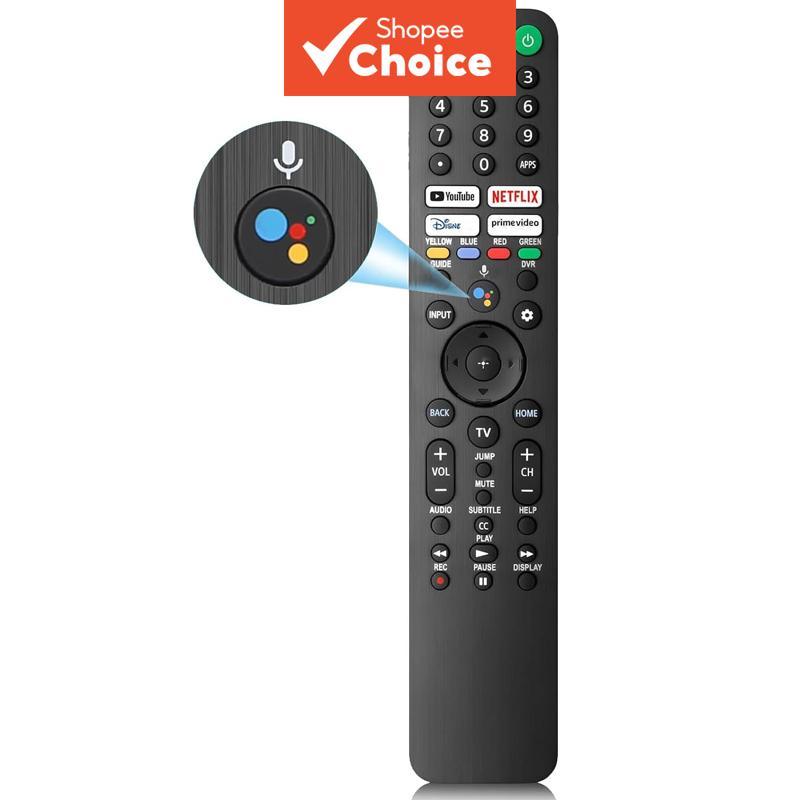 Controle Remoto de Voz Substituto para TV Sony Bravia Smart 2019-2026 XR/XBR/KD/K Series Google Android TV