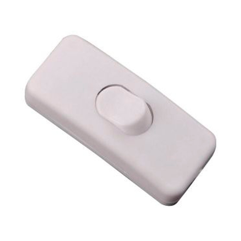 Interruptor Pera 1 Tecla Branco 250v 6A Chave Apagador Liga Desliga Gangorra Tipo Abajur Meio De Fio