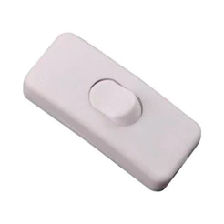 Interruptor Pera 1 Tecla Branco 250v 6A Chave Apagador Liga Desliga Gangorra Tipo Abajur Meio De Fio
