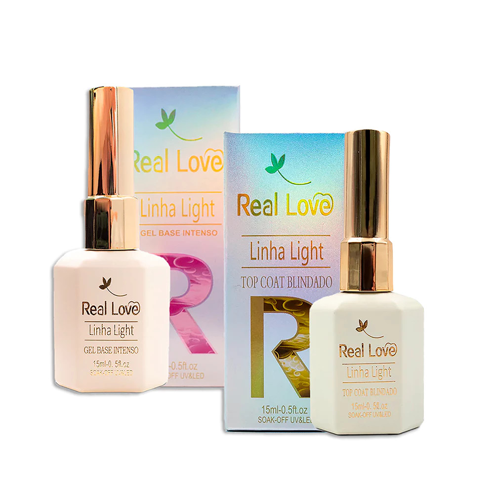 Base Gel Blindado Top Coat Blindado Para Unhas Linha Light 15ml - Real Love
