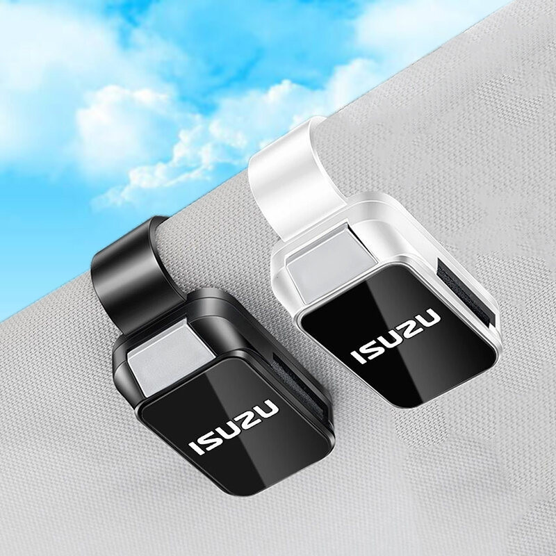 Compatível com Isuzu D-max Mu-x Panther Wizard Rodeo Stylus Jim, Suporte para Óculos de Sol com Clipe para Quebra-sol Au