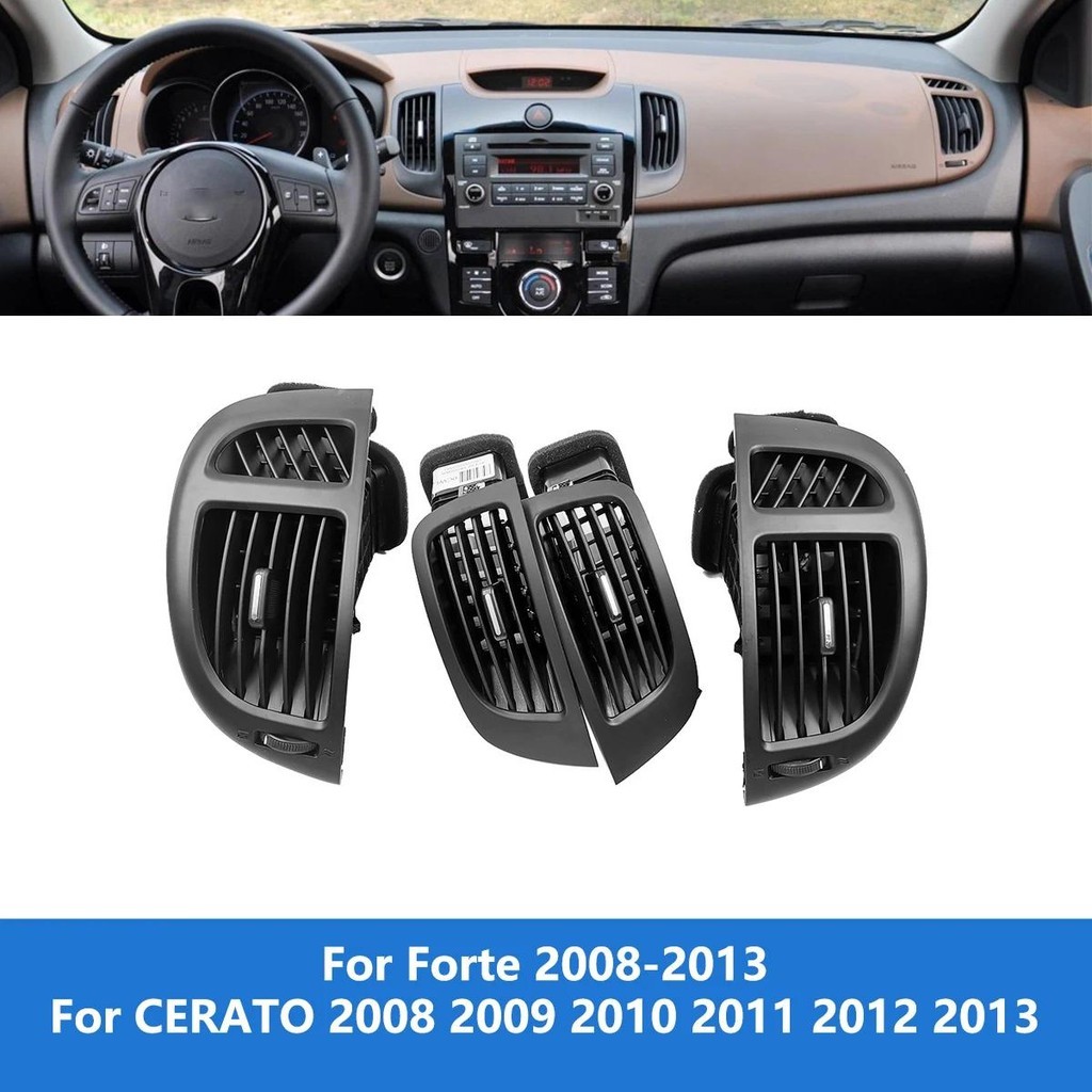 Ruili85 2 Para FORTE CERATO 2008 2009-2013 Saída De Ar Condicionado Frente Centro Aberturas Placa Painel LH RH Acessório