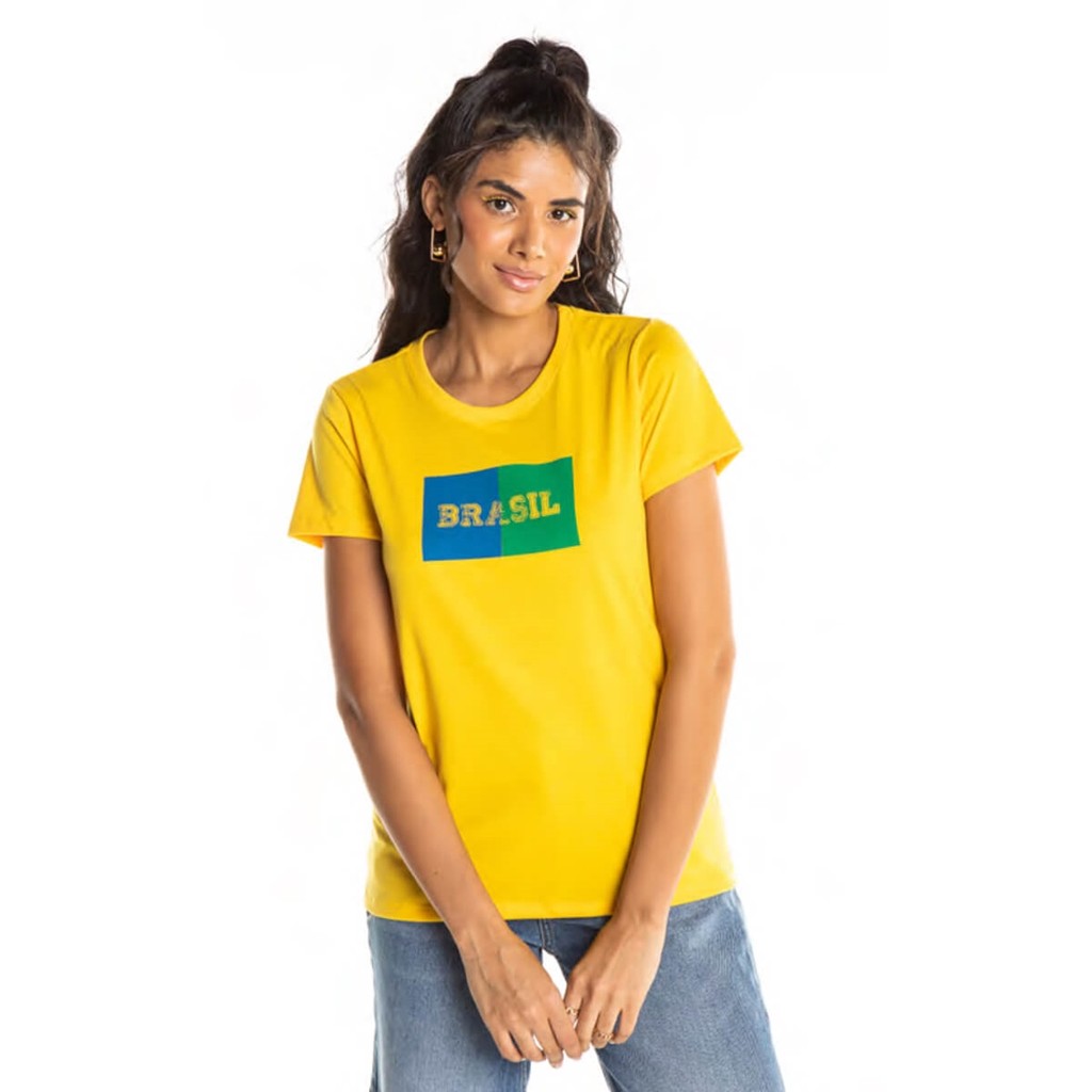 Camiseta Tshirt do Brasil Verde Amarela Bandeira SBA