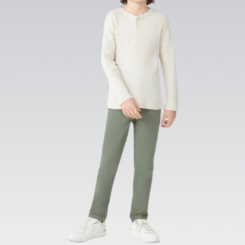 Calça Infantil Menino Slim Sarja Estilo Confortável Hering