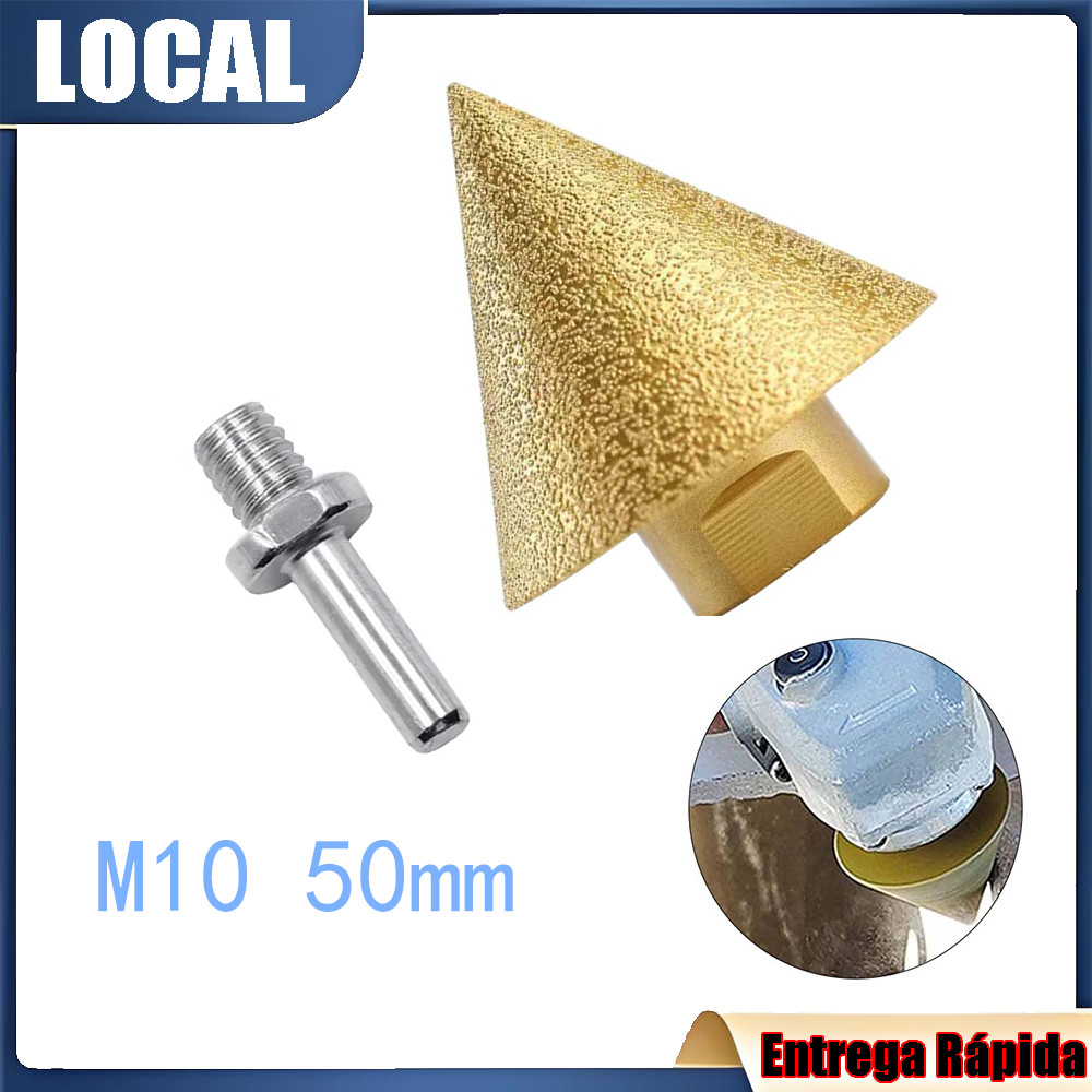 Broca de fresagem de diamante M10 M10 com diâmetro dourado 50 mm com Design chanfrado de haste de ligação 1 M10