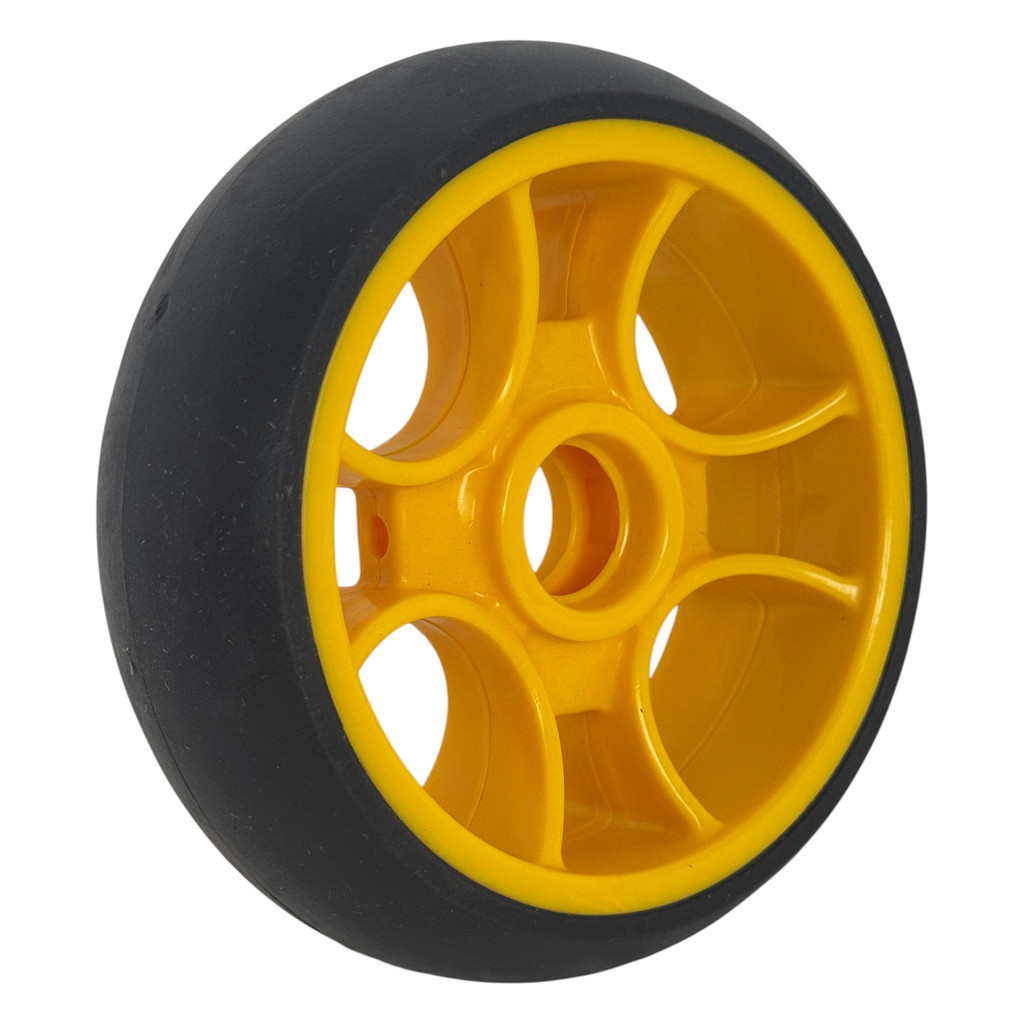 RODA DIANTEIRA AMARELA COM PRETO PARA SKATENET 3125 BATMAN BANDEIRANTE