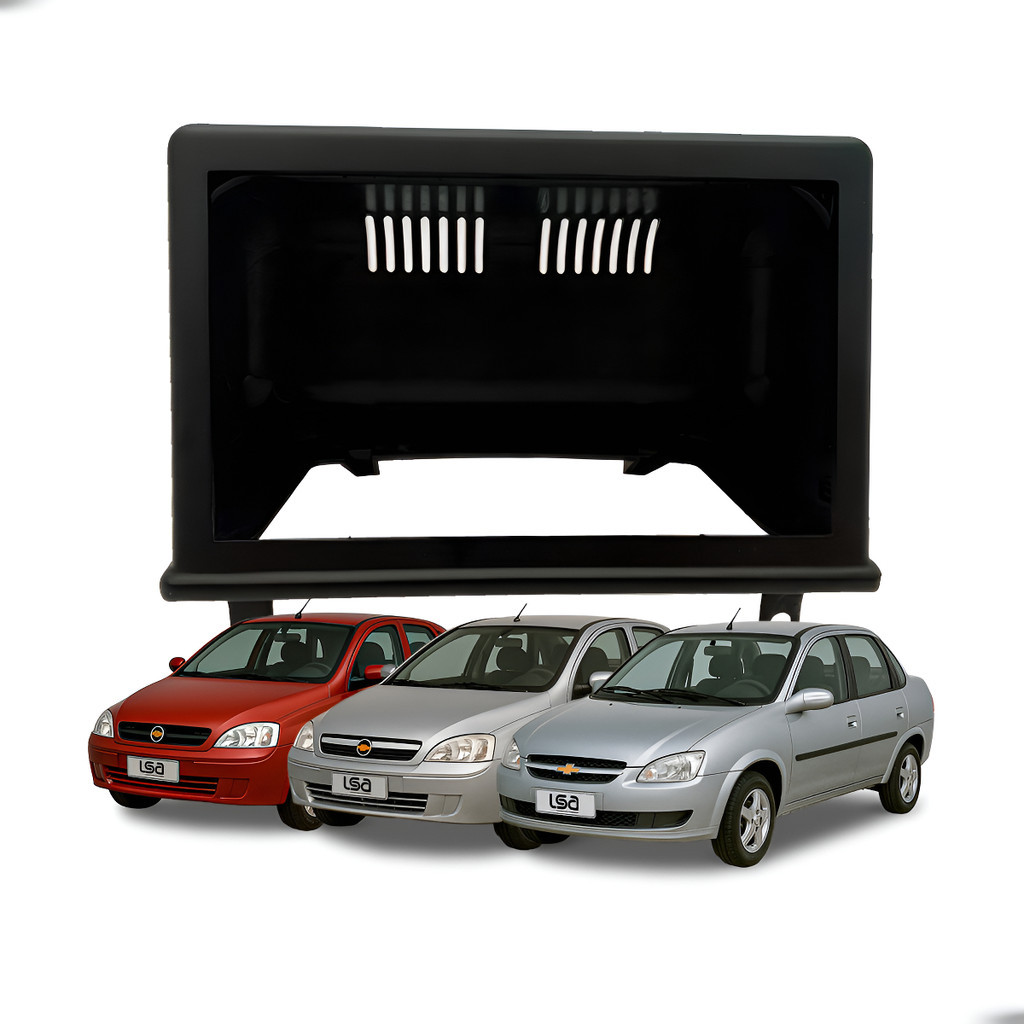 Moldura Painel Fiamon 7 Polegadas Corsa Classic 2012-2016 e Corsa Hatch 1993-2003 Encaixe Perfeito e Alta Resistência