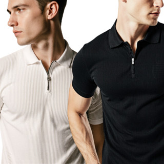 Kit com 2 Camiseta Polo Canelada Manga Curta Com Ziper Masculina Malha Premium em Oferta na Shopee