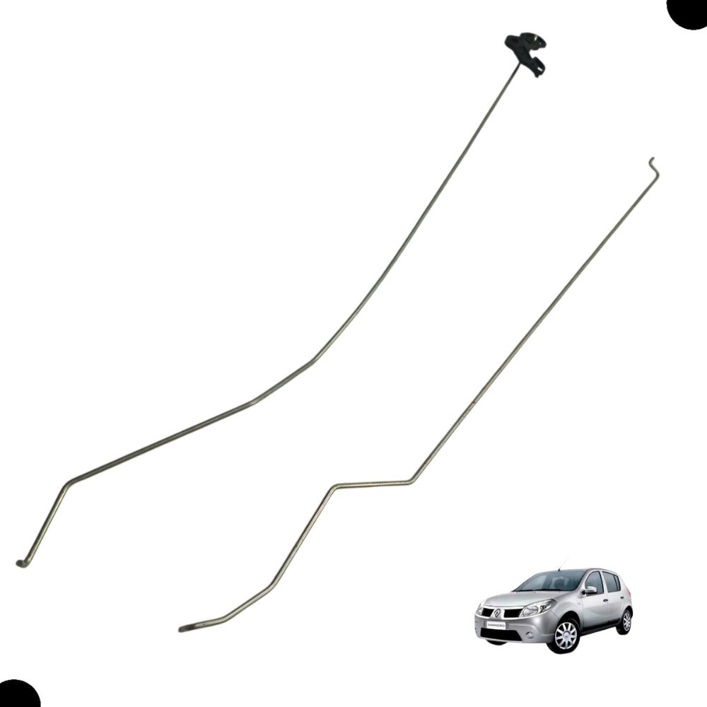 Par Vareta Fechadura Traseira Direita Sandero 2008 2010 2014