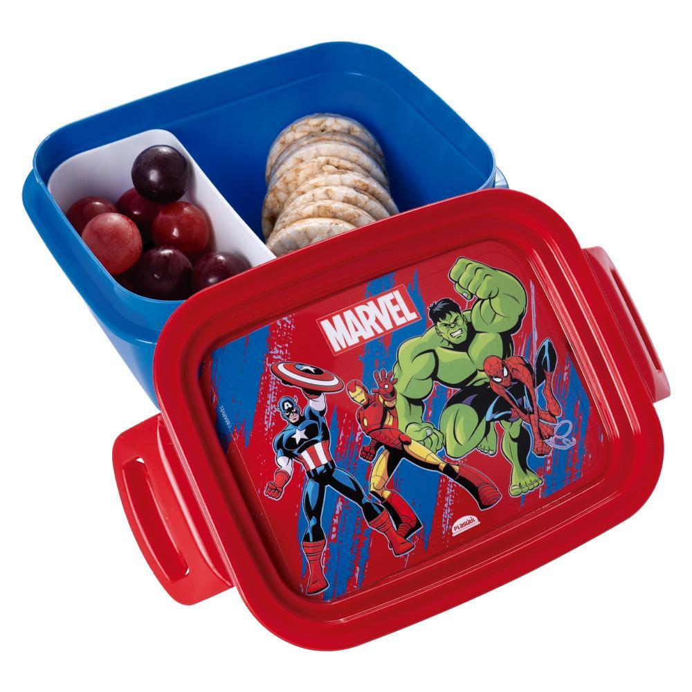 Marmita Hermética Vingadores com Divisória Plasútil em Oferta na Shopee