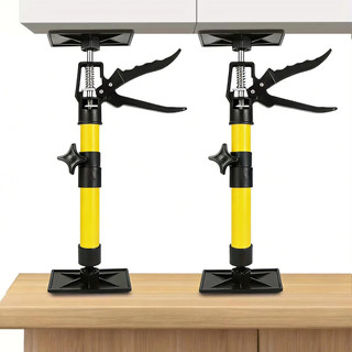 Kit com 2 Hastes de Suporte Telescópica em Aço Ajustável - Sistema Manual para Drywall e Armários