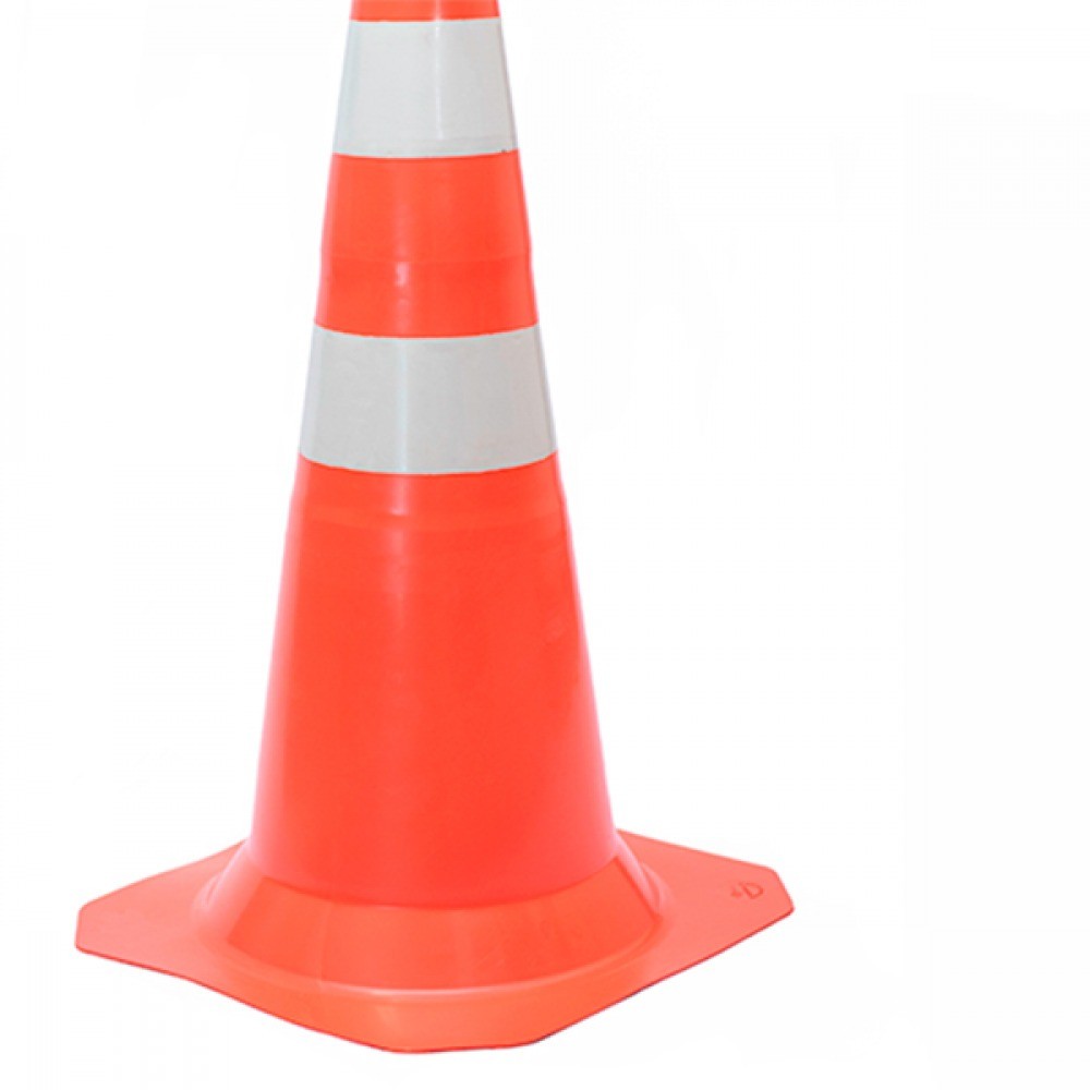 Detalhes do Kit 4 Cones para sinalização 50 cm com 2 faixas - RM-43