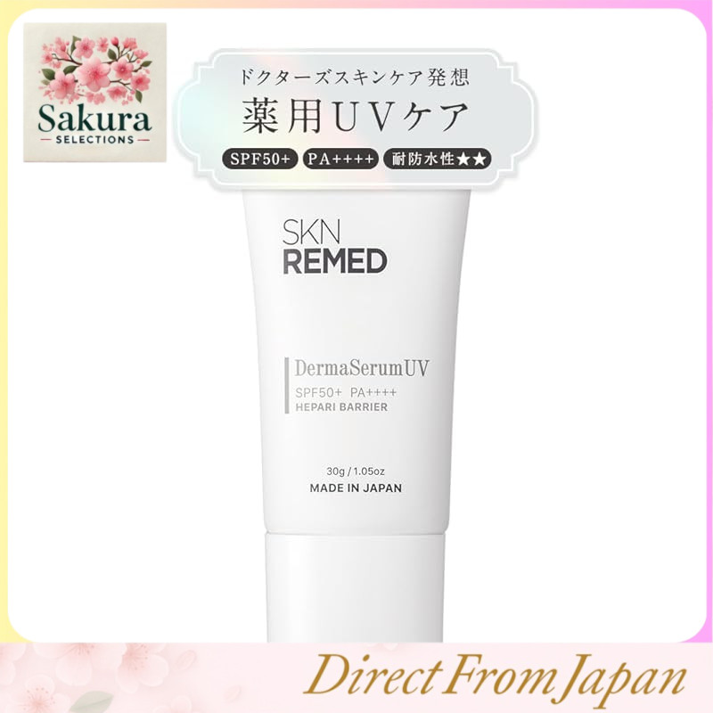 SKN REMED Derma Serum UV Hepa Barrier (Protetor solar, sem aditivos, FPS 50+ PA++++, Creme UV, Sérum de beleza, Hidratante, Ácido hialurônico, Ceramida, Proteção UV não química, Cuidados com a pele, Beleza)