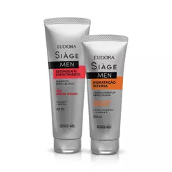 Eudora Kit Siàge Men: Shampoo Estimula o Crescimento 250ml + Condicionador Hidratação Intensa 200ml