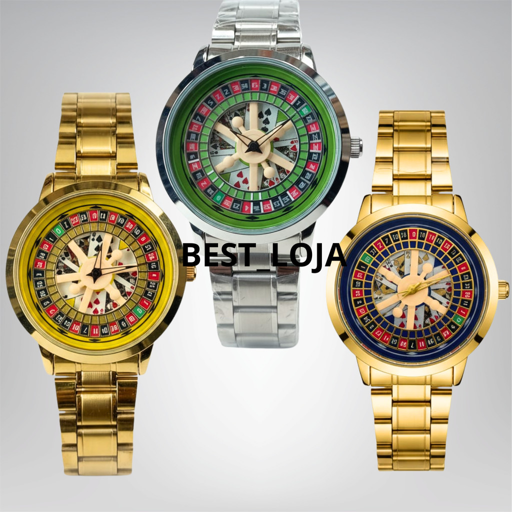 Relogio masculino giratorio com carta LANÇAMENTO em Oferta na Shopee