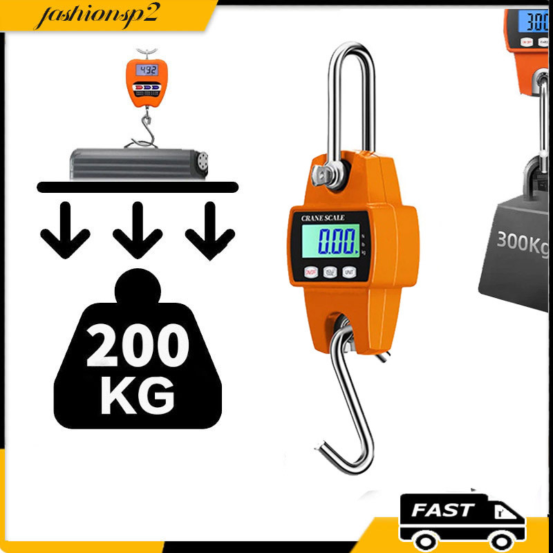 Balança Digital 300/200 Kg Guindaste Industrial Lcd Portátil