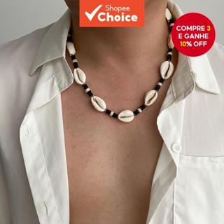 Design Vintage Contas Concha Gargantilha Colares Para Homens Streetwear Acessório Praia Jóias Presente em Oferta na Shopee