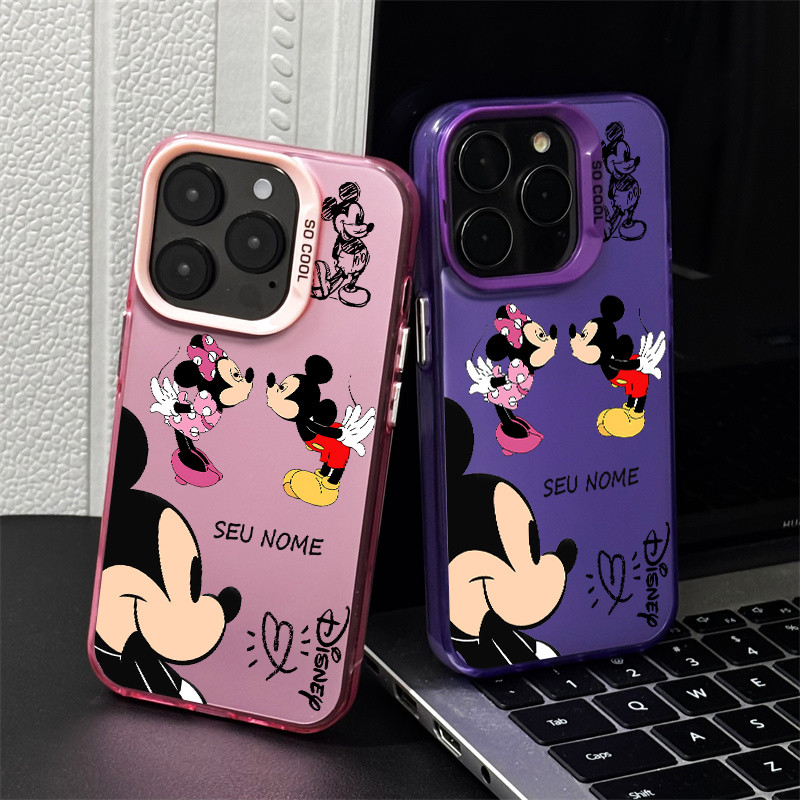 Capinha de personalizada Casal Mickey Mouse para Samsung A05 A10 A10S A11 A12 A13 A14 A15 A20 A30 A23 A32 A34 A35 A50 
