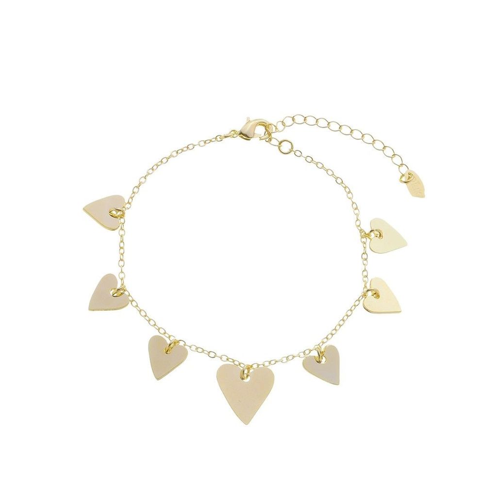 PULSEIRA CORAÇÕES PIUKA VINTAGE FOLHEADO A OURO 18K
