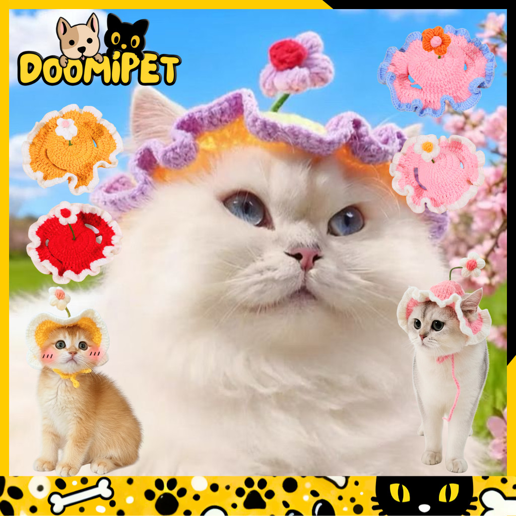 Touca Floral Artesanal para Pets – Doomipet