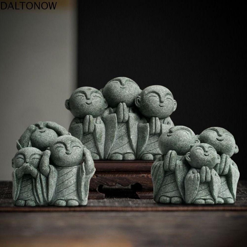 Estátua De Buda DALTONOW , Estatueta Requintada Em Miniatura De Pequenos Monges , Ornamento De Jardim Zen Feito À Mão Fo