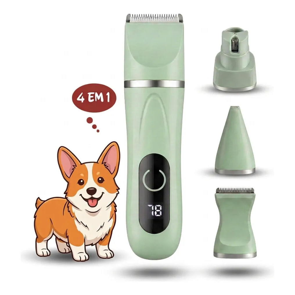 Máquina Tosa  Pet Silenciosa 4 Em 1 Bivolt Cachorro Gato - MGC
