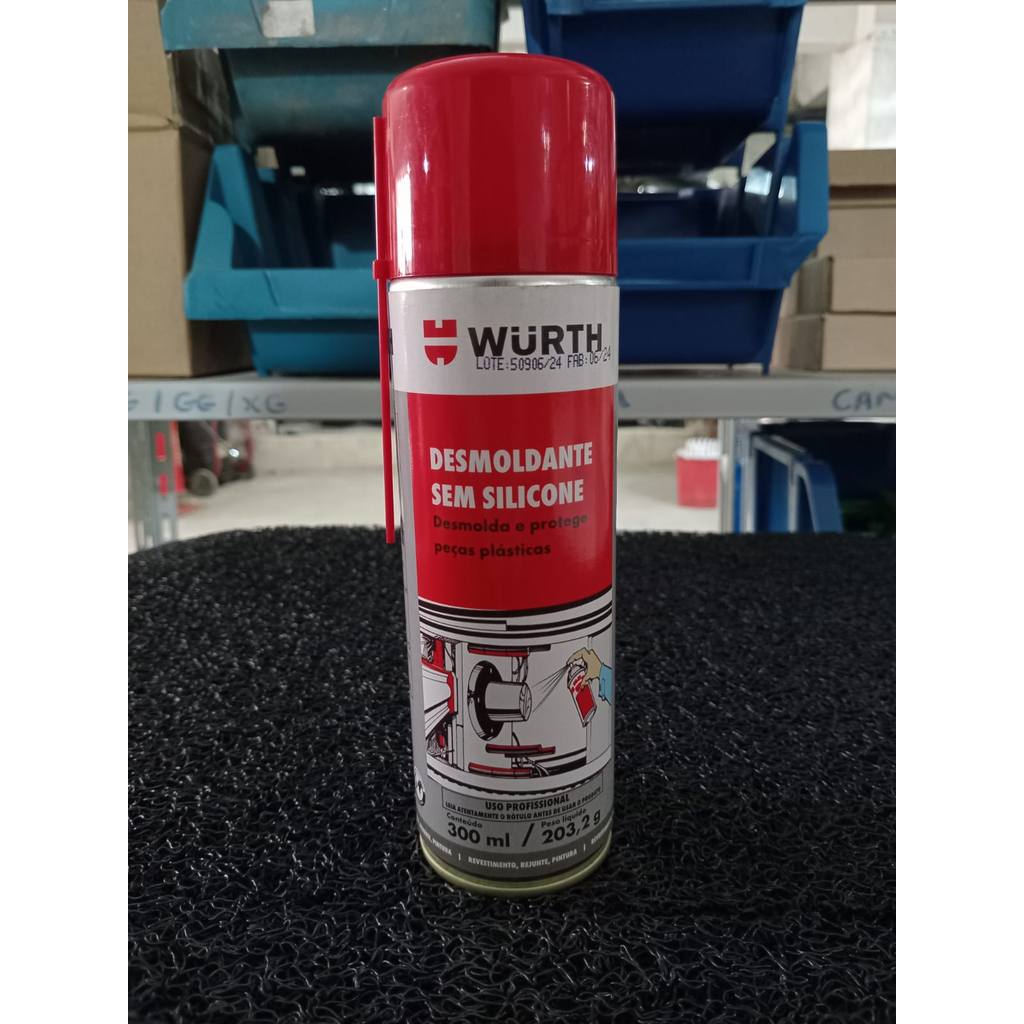 Desmoldante Spray Sem Silicone 300ml Wurth | Desmoldante Plástico Injeção Antiaderente